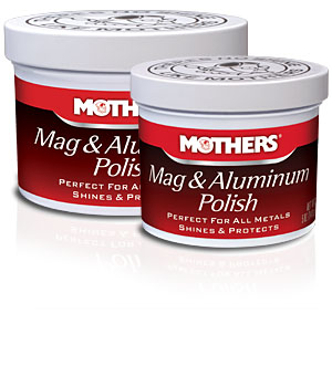 Mothers 05100 Mag and Aluminum Polish, 5 oz Jar, Shine, White, Solid